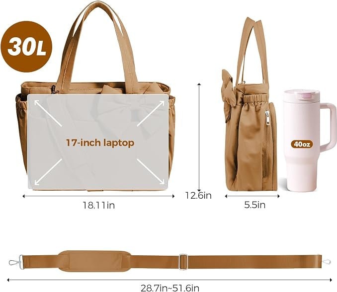 Bow Tote Diaper Bag