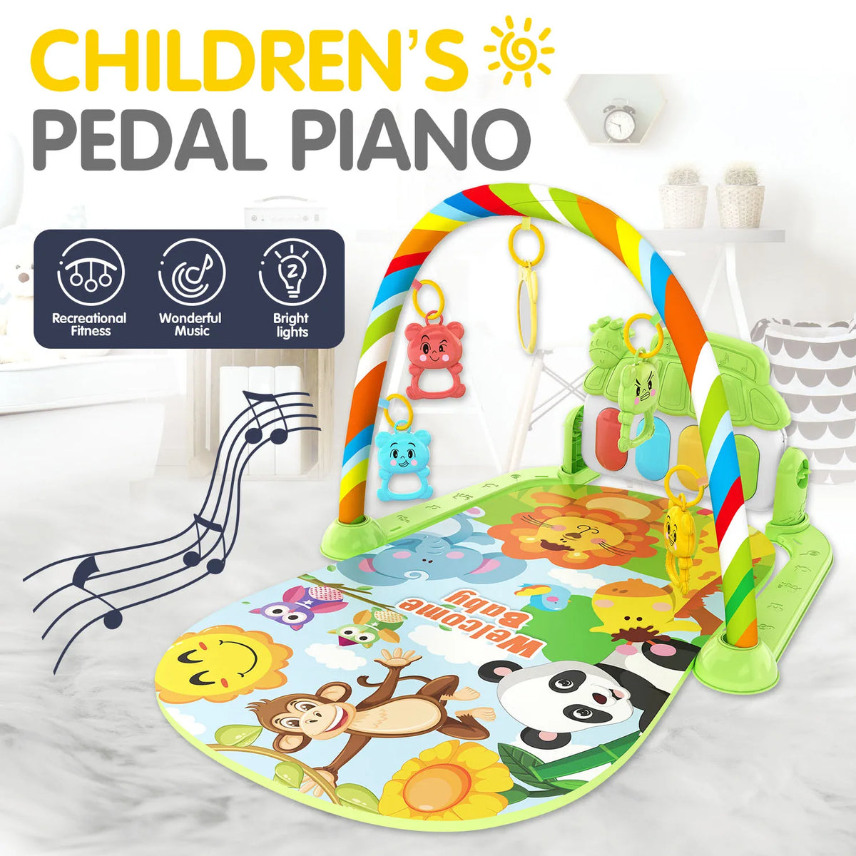 Children's pedal piano crawling mat