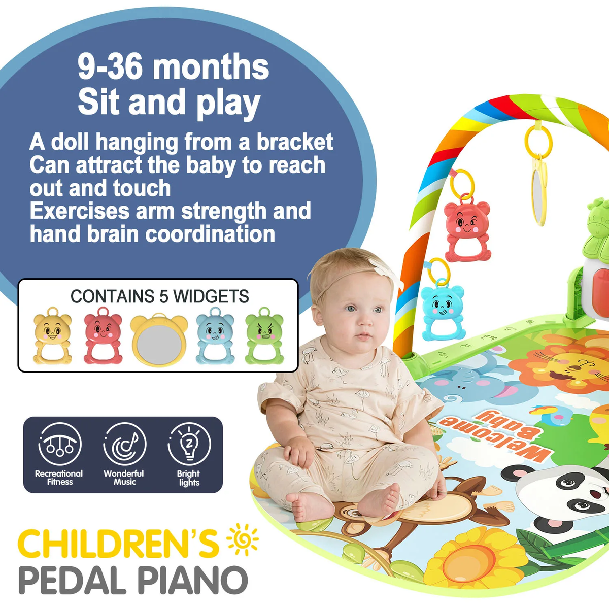 Children's pedal piano crawling mat