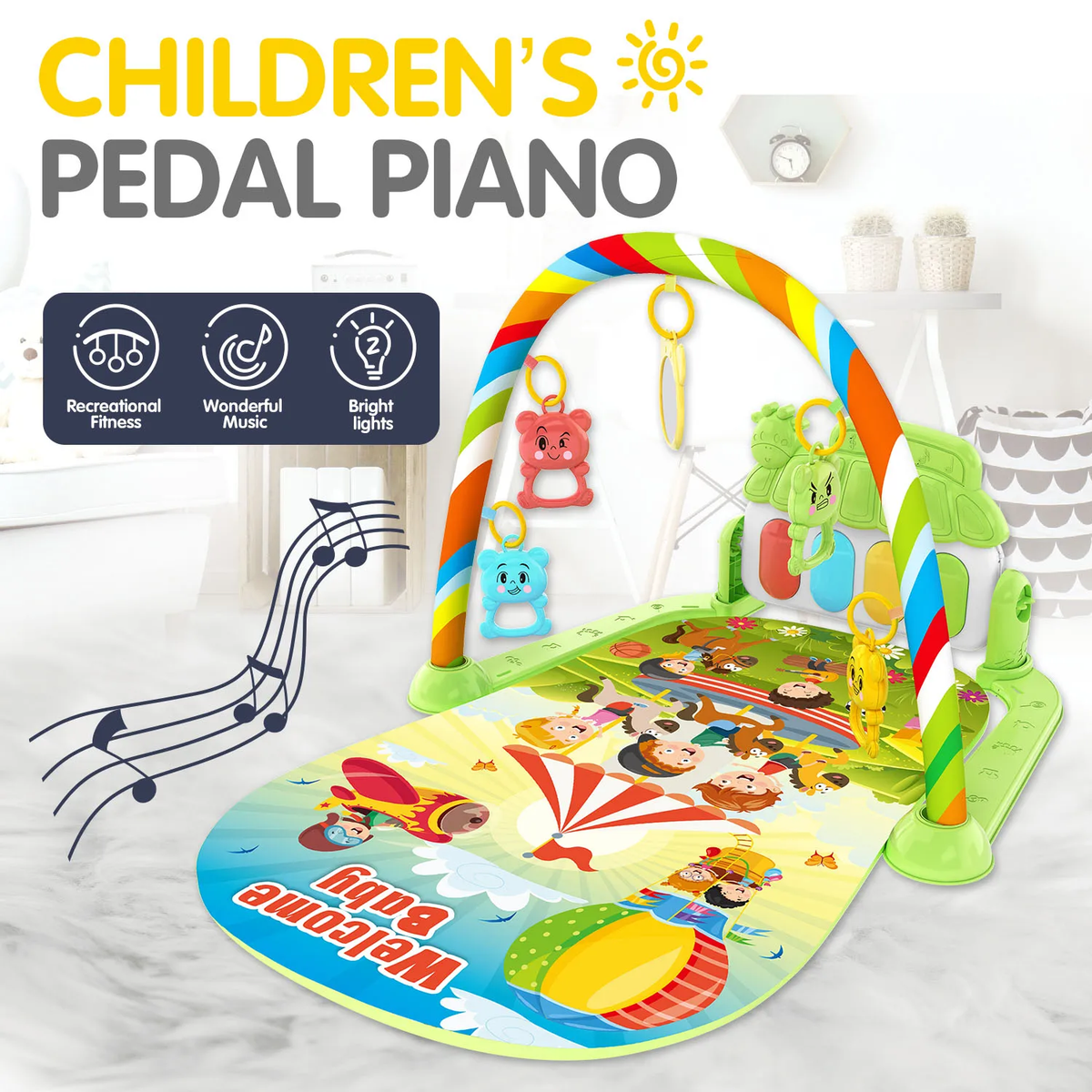 Children's pedal piano crawling mat