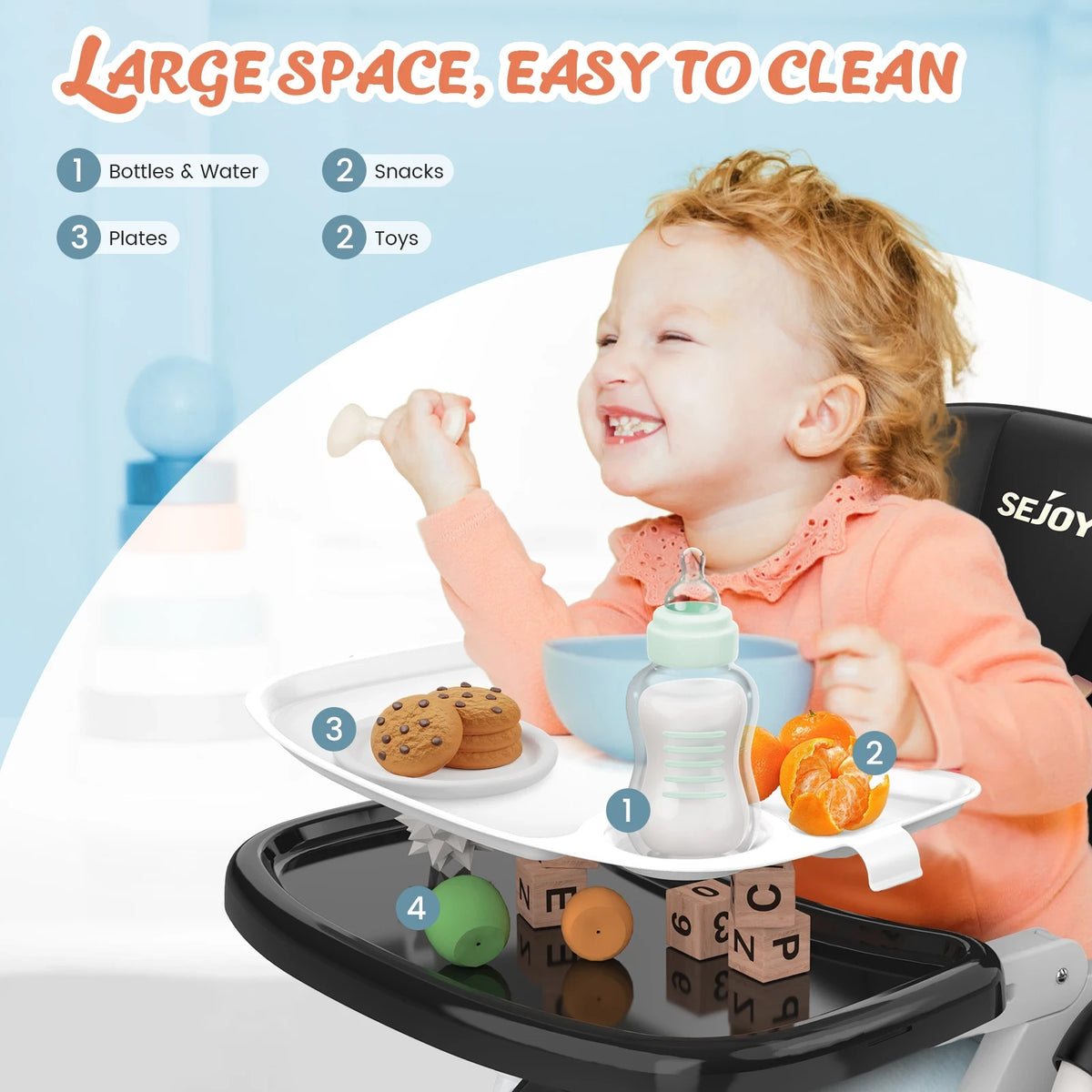 Adjustable Baby High Chair