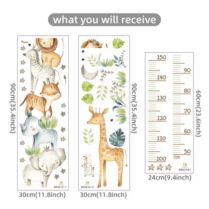 3PC Cartoon Animal Wall Stickers