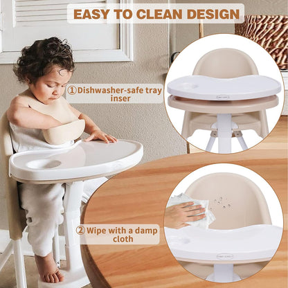 3-in-1 Cute Folding High Chair