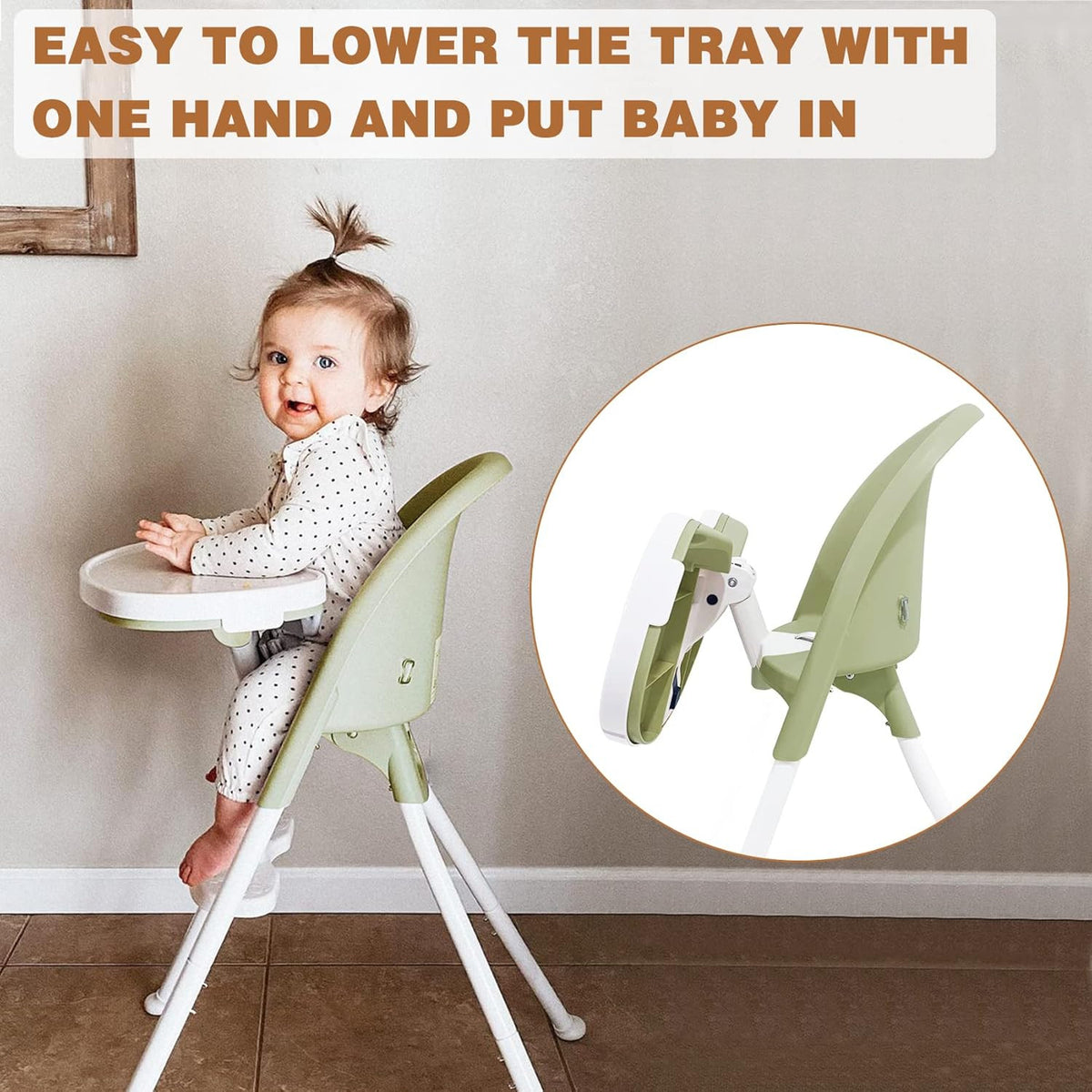 3-in-1 Cute Folding High Chair