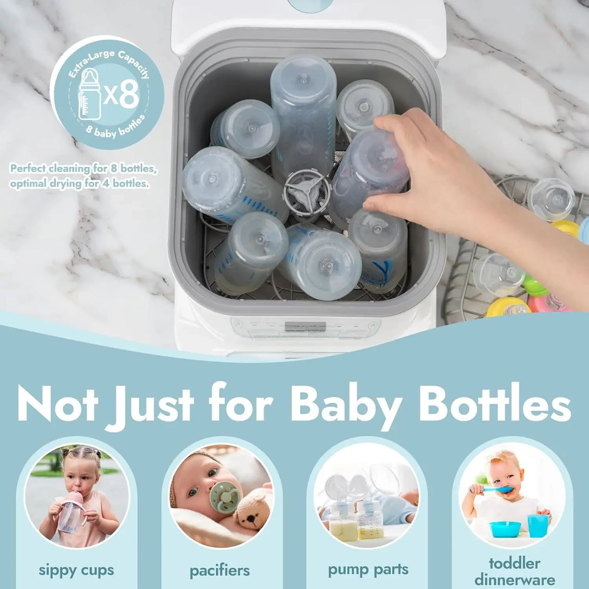 Papablic™ Baby Bottle Washer Steriliser and Dryer