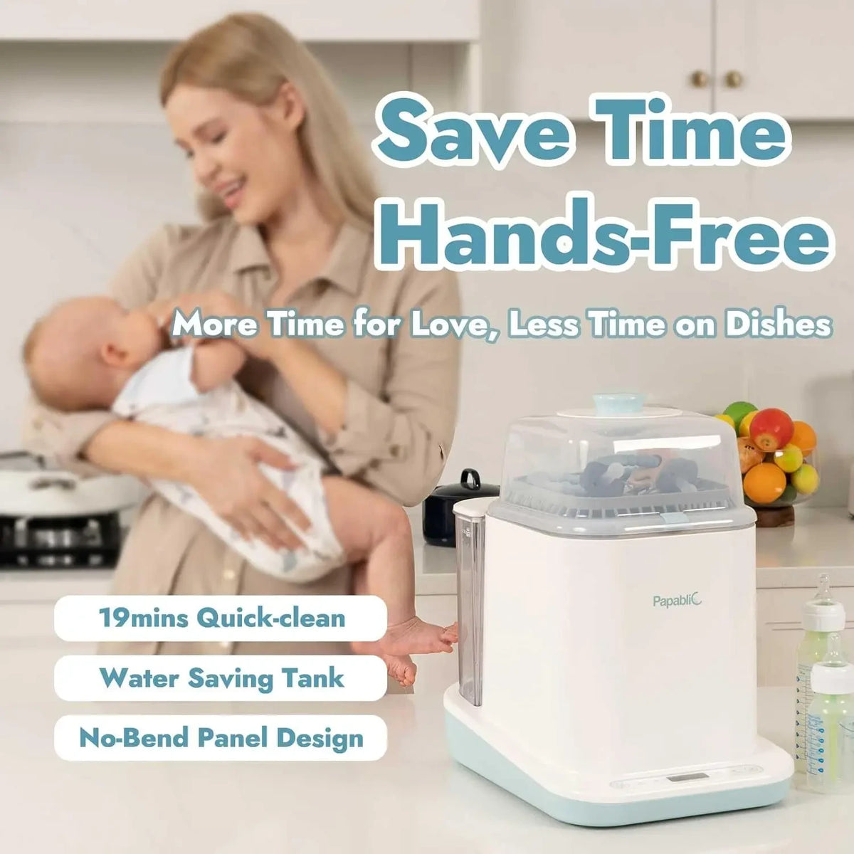 Papablic™ Baby Bottle Washer Steriliser and Dryer