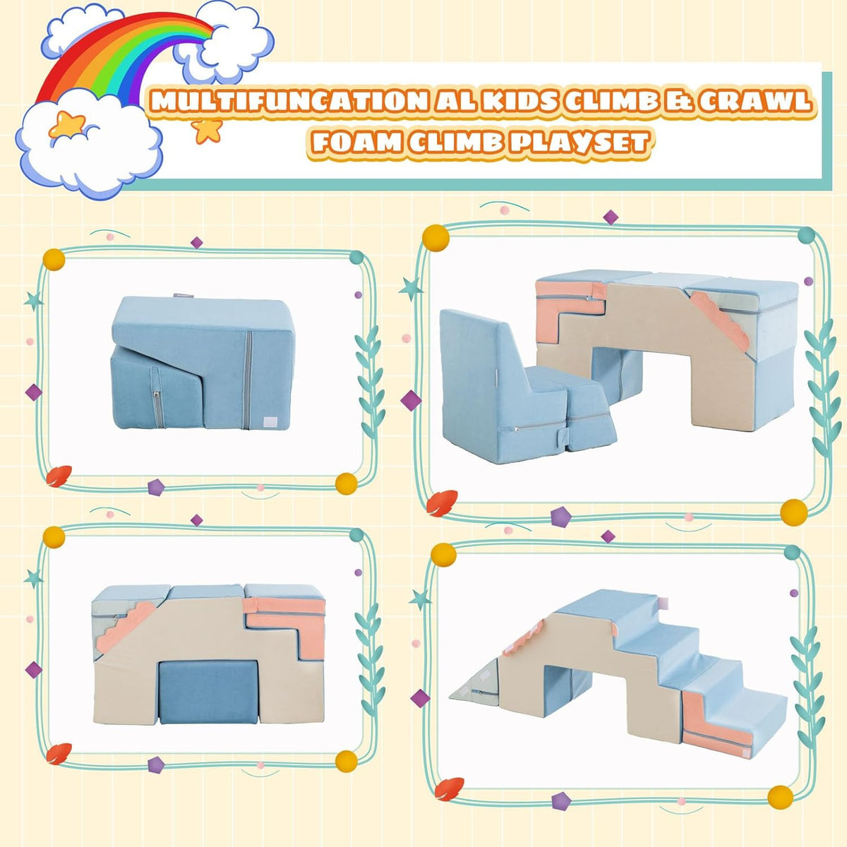 Toddler Soft Foam Climbing Blocks
