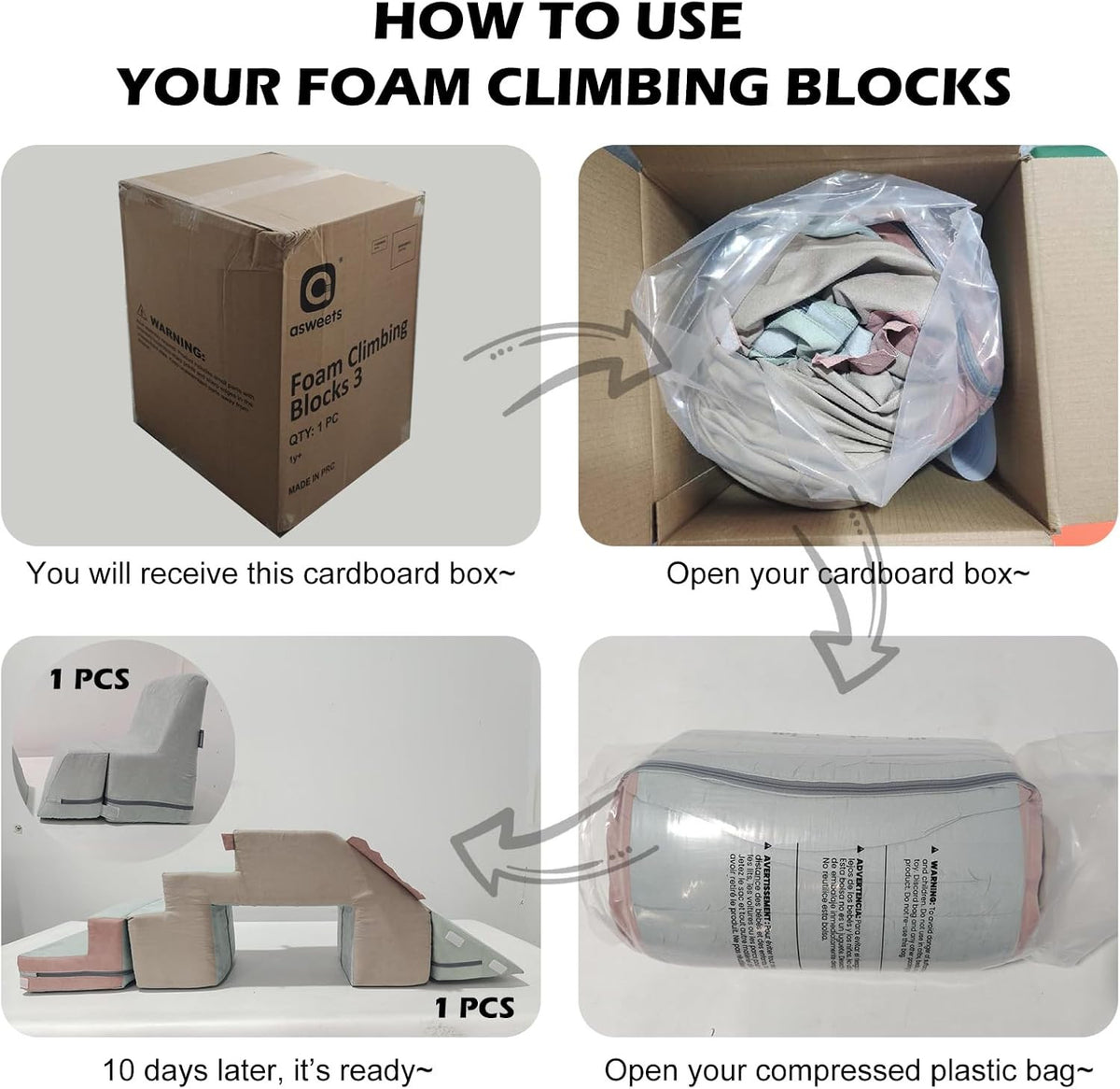 Toddler Soft Foam Climbing Blocks