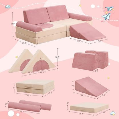 12PCS Modular Kids Play Couch