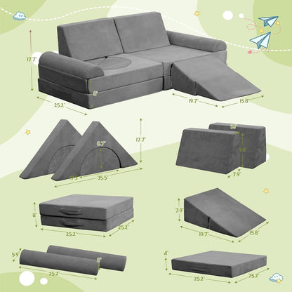 12PCS Modular Kids Play Couch