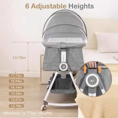 4-in-1 Baby Bassinet Bedside Sleeper