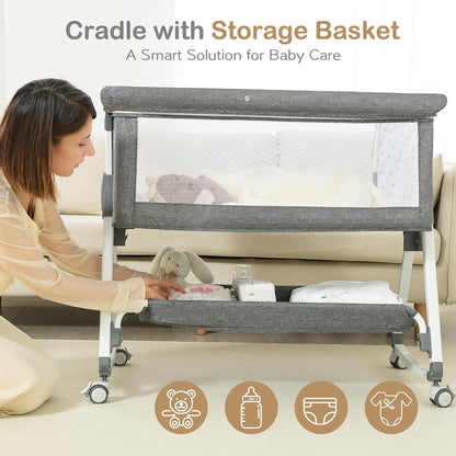 4-in-1 Baby Bassinet Bedside Sleeper