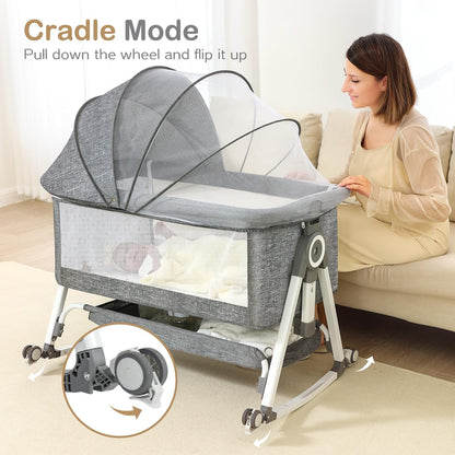 4-in-1 Baby Bassinet Bedside Sleeper