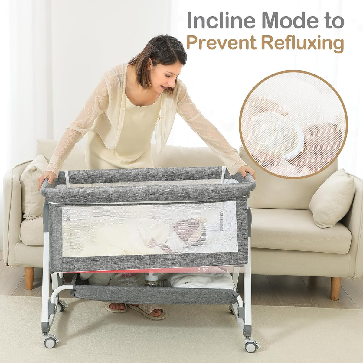 4-in-1 Baby Bassinet Bedside Sleeper