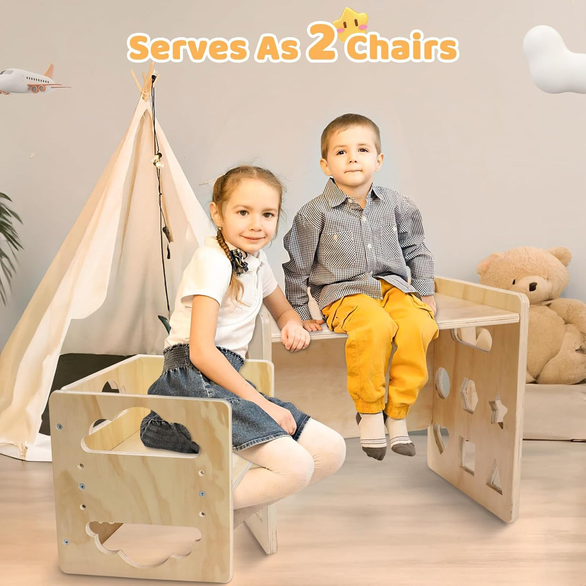 Toddlers Montessori Table and Chair Set