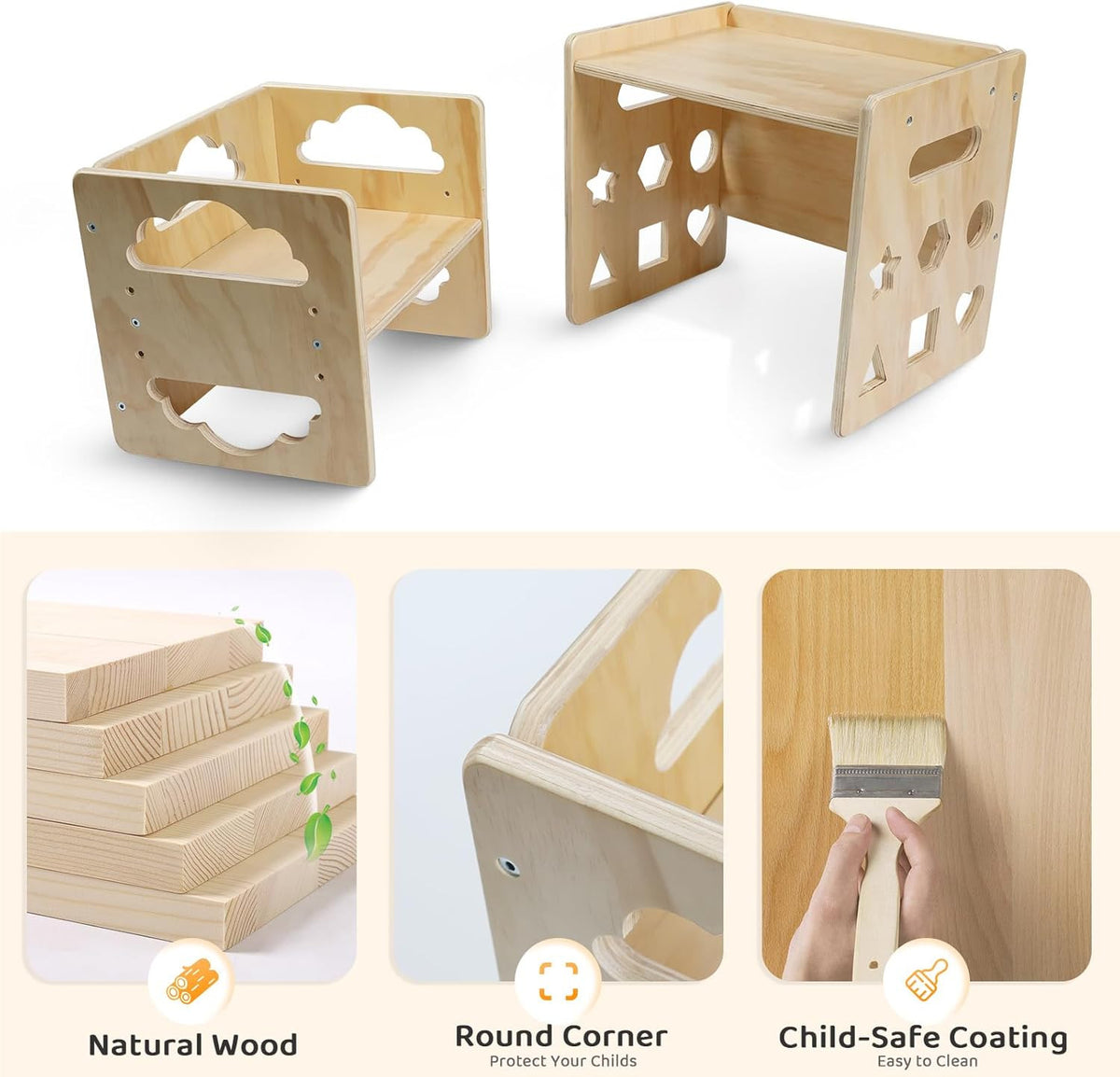 Toddlers Montessori Table and Chair Set