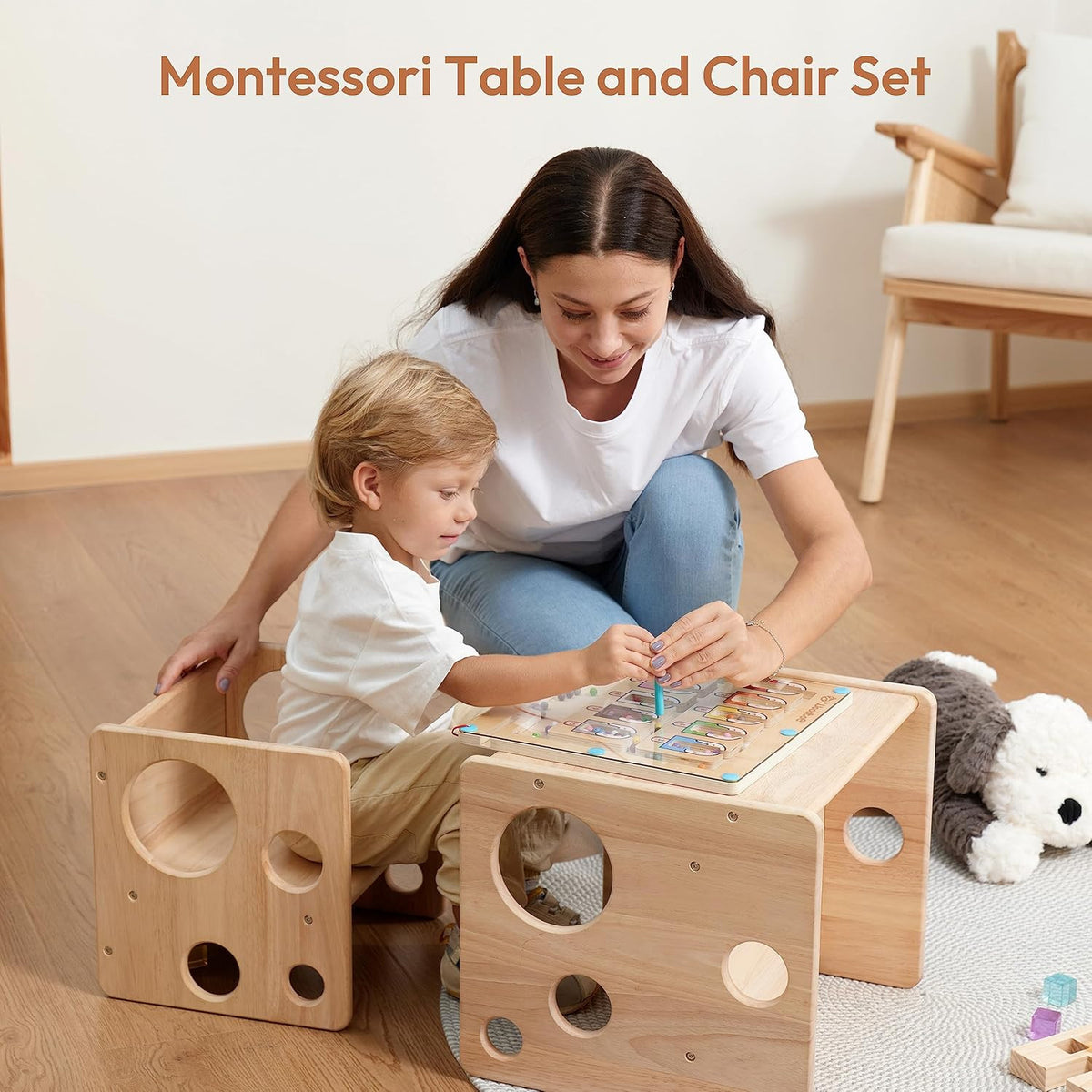 Toddlers Montessori Table and Chair Set