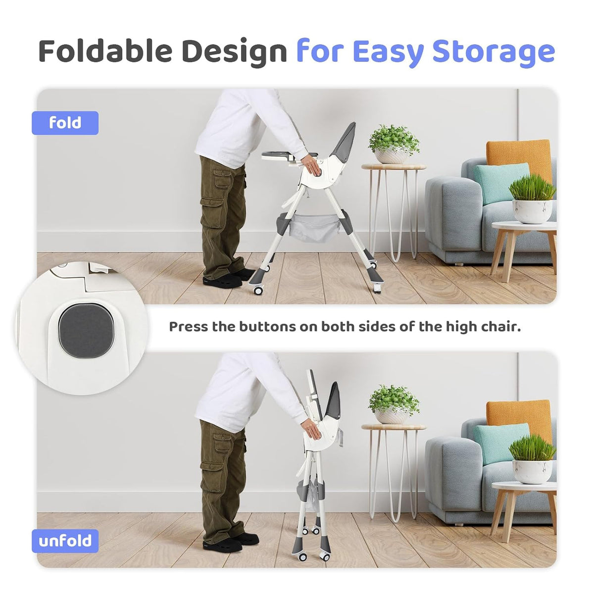 6 in 1 Convertible Baby High Chair
