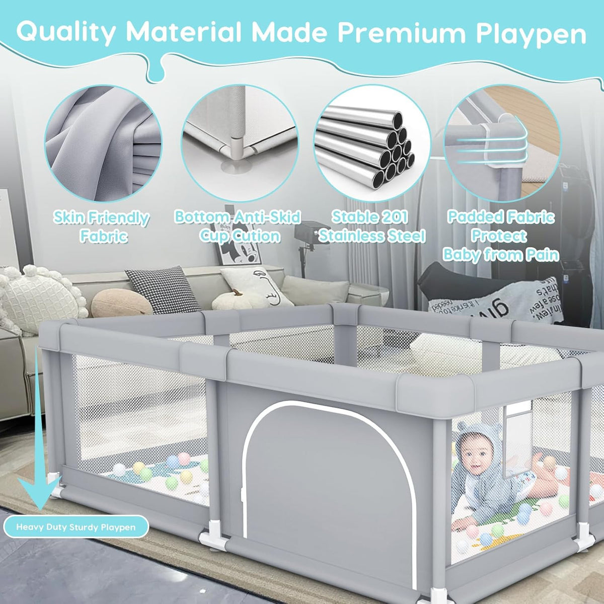 Baby Playing Playpen Indoor