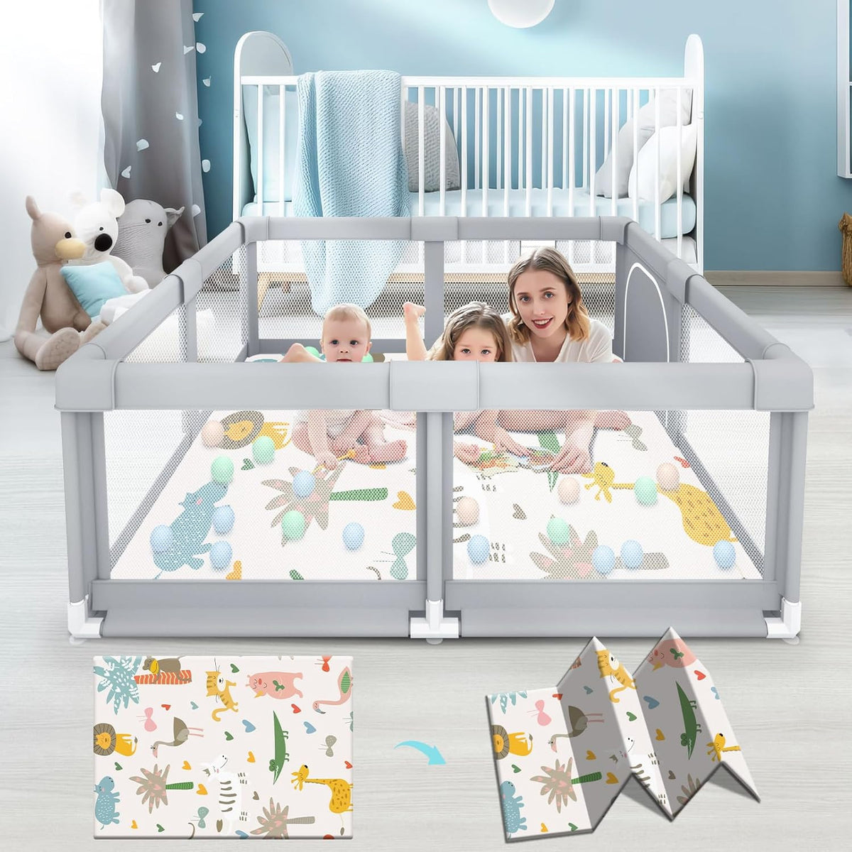 Baby Playing Playpen Indoor