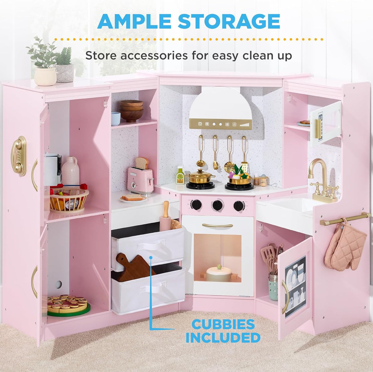 Wooden Kids Kitchen Playset