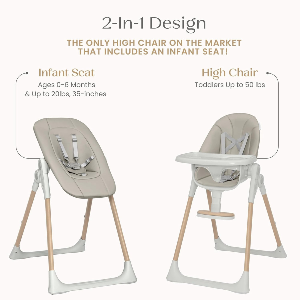 2-in-1 Baby High Chair
