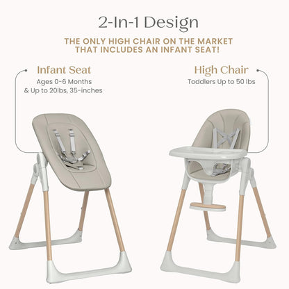 2-in-1 Baby High Chair