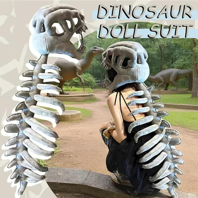 Toddler 3D Dinosaur Skeleton Costume