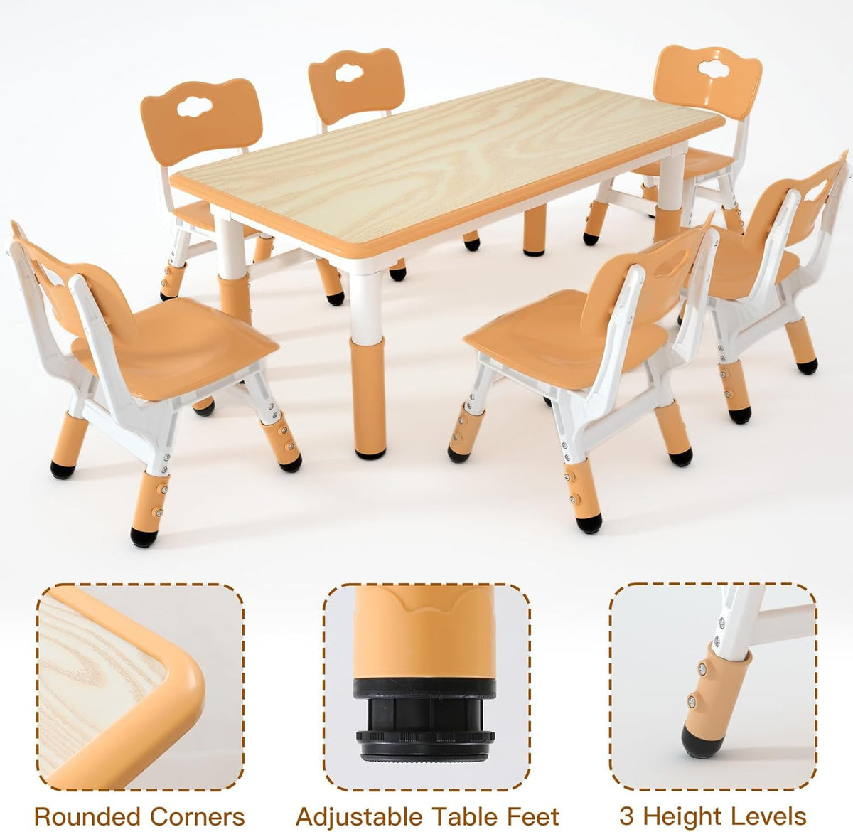 Kids Dinning Table and Chairs Set