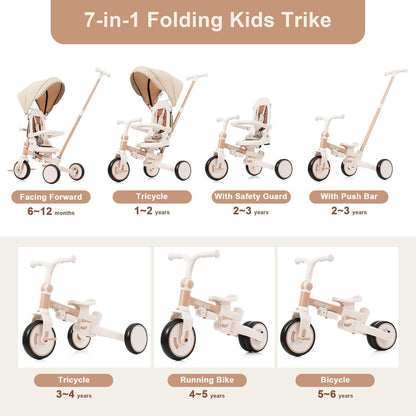 7-in-1 Foldable Kids Tricycle