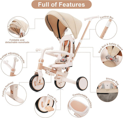 7-in-1 Foldable Kids Tricycle