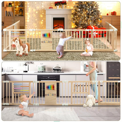 Foldable Wooden Baby Playpen