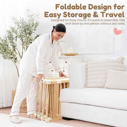 Foldable Wooden Baby Playpen