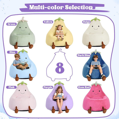 Egg Plant Kids Bean Bag Chair