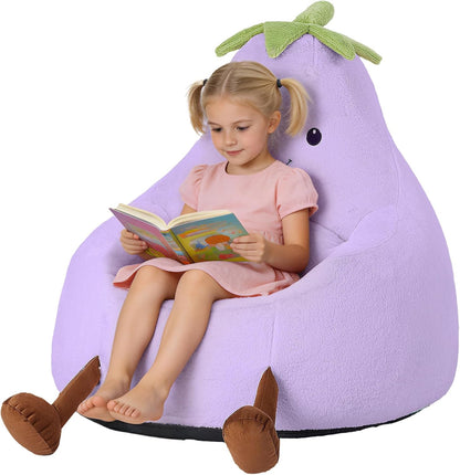 Egg Plant Kids Bean Bag Chair