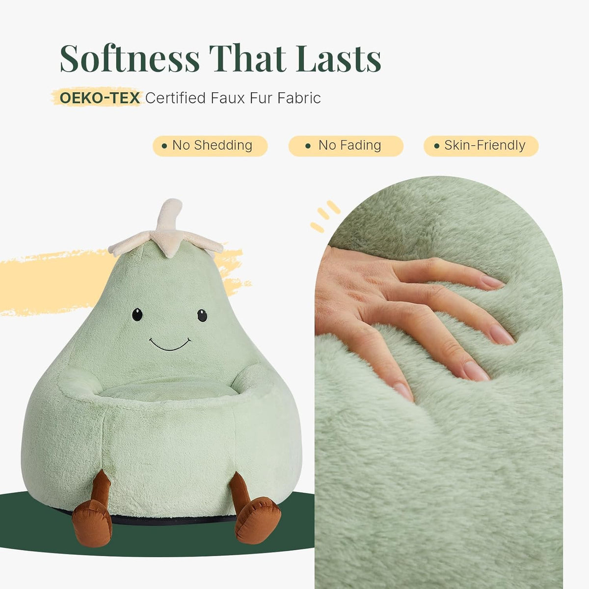 Egg Plant Kids Bean Bag Chair