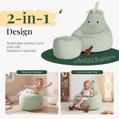 Egg Plant Kids Bean Bag Chair