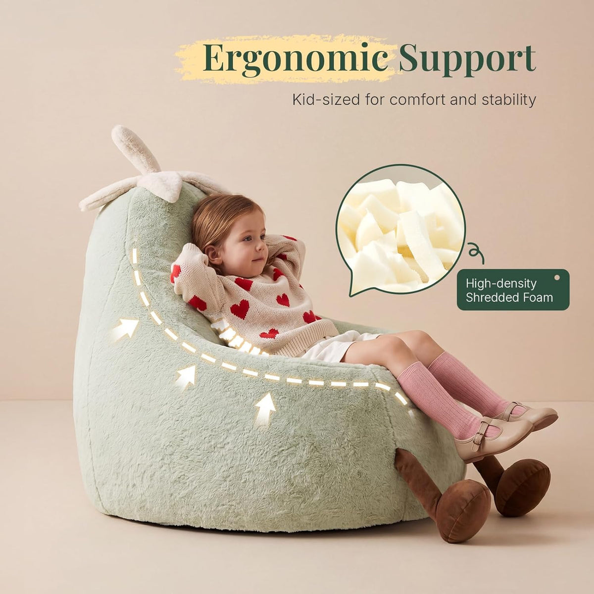 Egg Plant Kids Bean Bag Chair