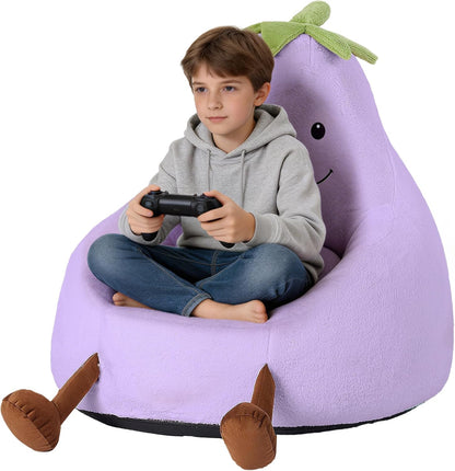 Egg Plant Kids Bean Bag Chair