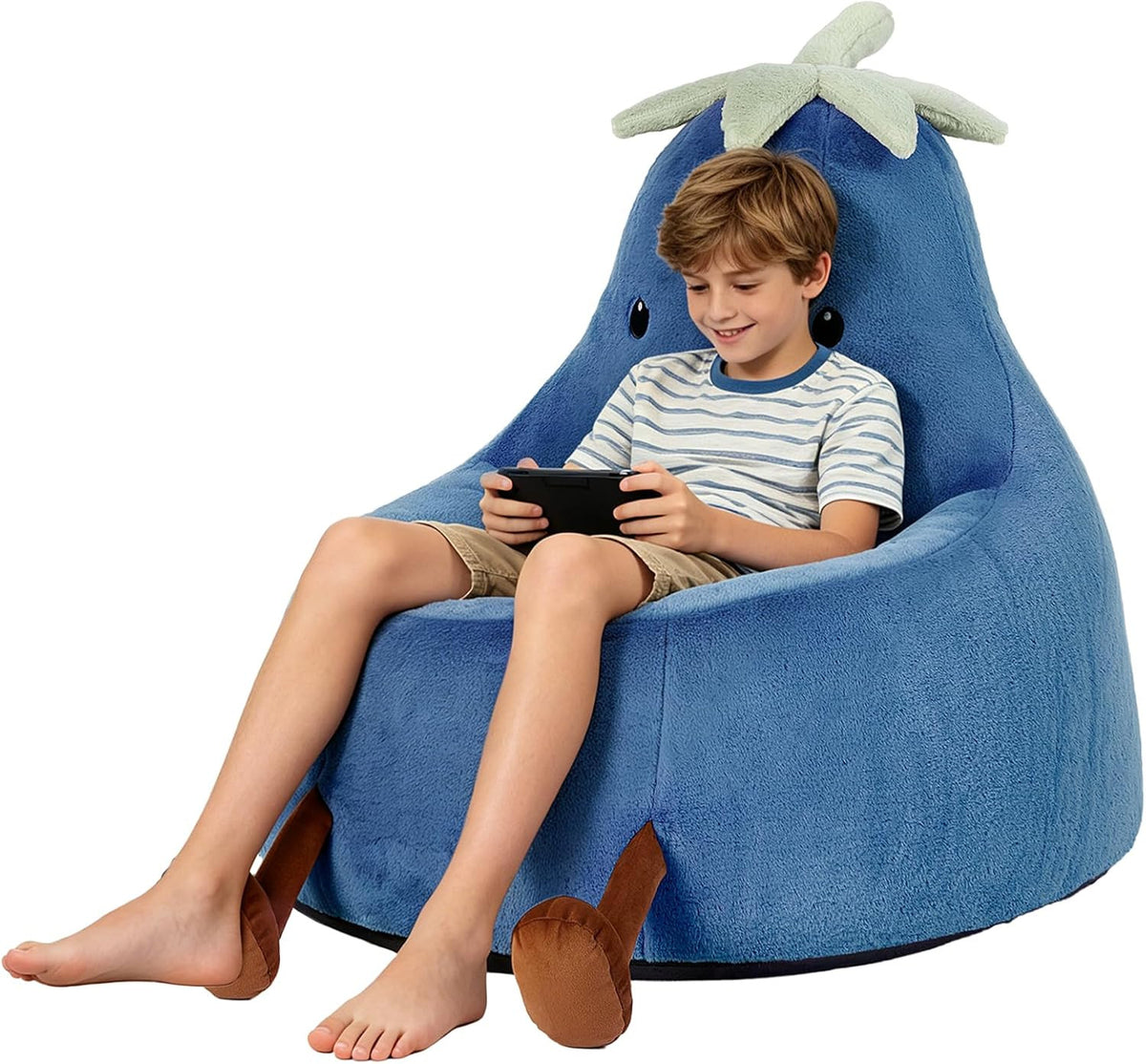 Egg Plant Kids Bean Bag Chair