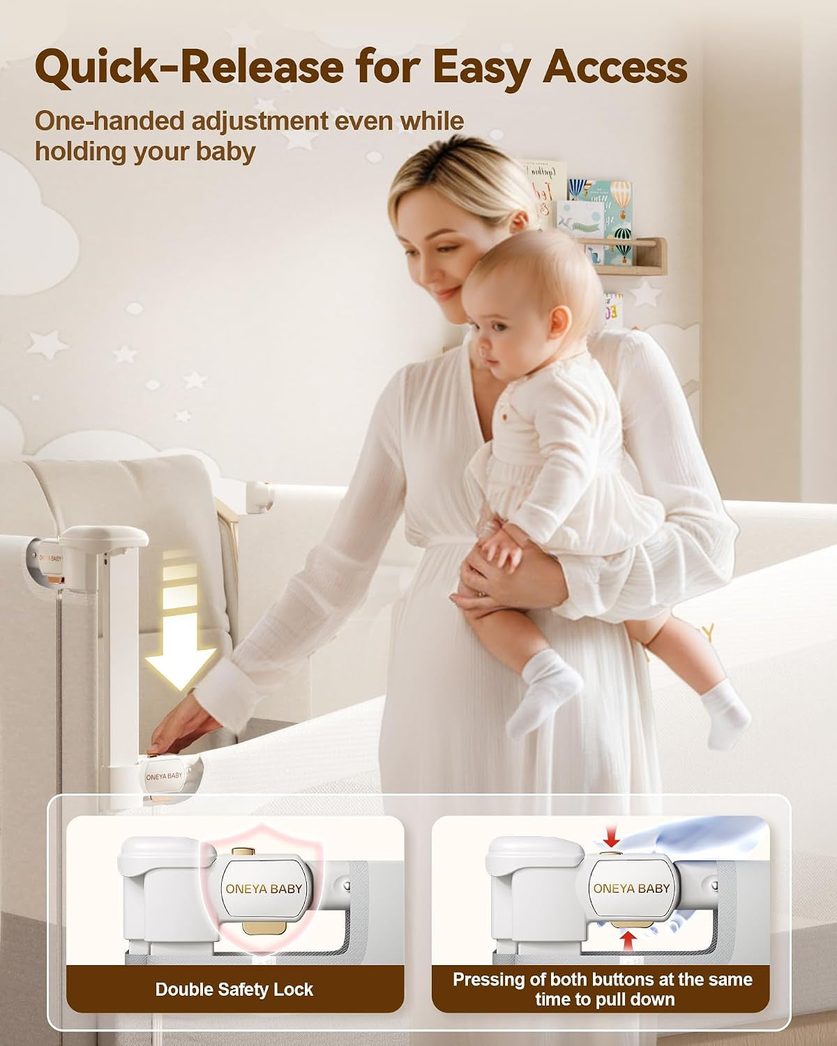 3-Piece Toddler Bed Rail Set