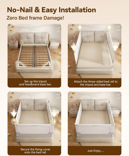 3-Piece Toddler Bed Rail Set