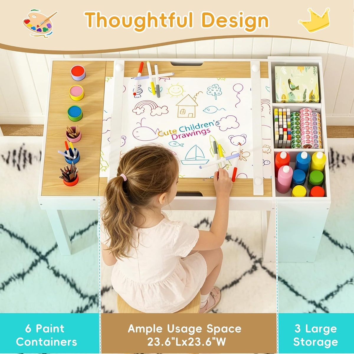 Multifunctional Kids Art Table