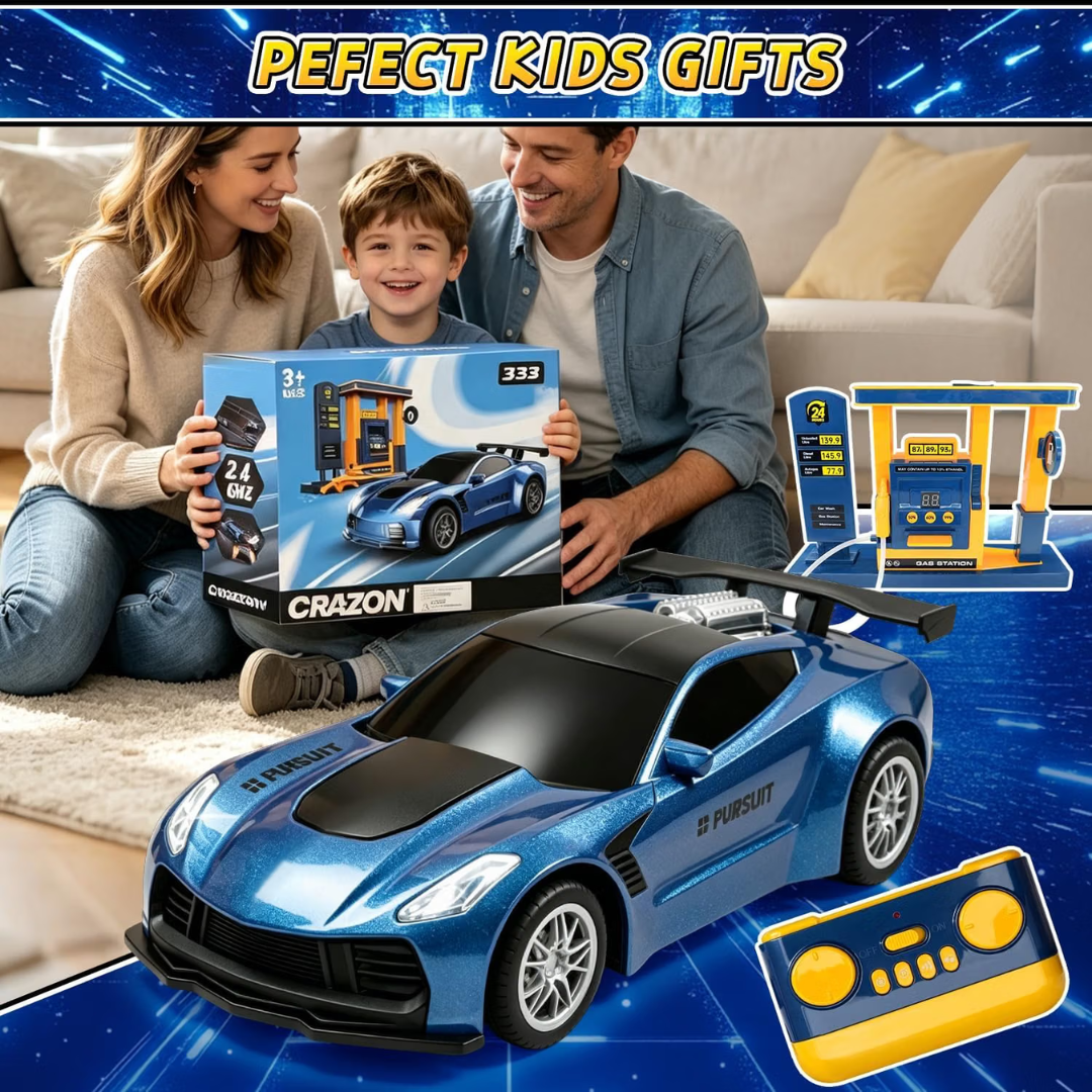 Gas Station RC Car Toy